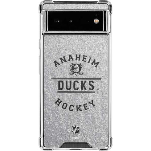 NHL Anaheim Ducks Black Text Google Pixel 6 Clear Case